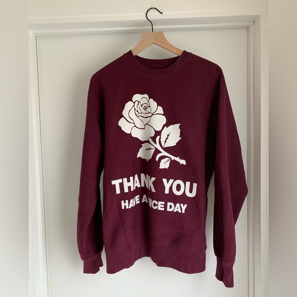 SOLD - Chinatown Market Crewneck Sweater Men’s Medium in Maroon